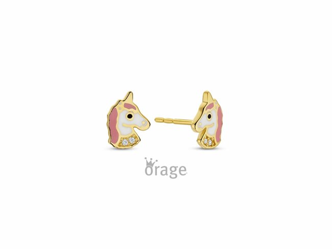 Orage Kids | Boucles d'Oreilles | Or Jaune | Licornes | K2962 Orage Kids | Boucles d'Oreilles | Or Jaune | Licornes | K2962