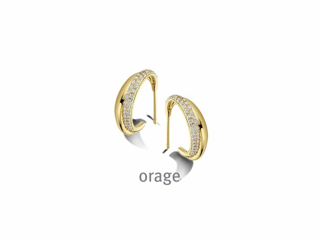 Orage | Boucles d'Oreilles | Plaqué Or | Oxyde de Zirconium | O/6563 Orage | Boucles d'Oreilles | Plaqué Or | Oxyde de Zirconium | O/6563