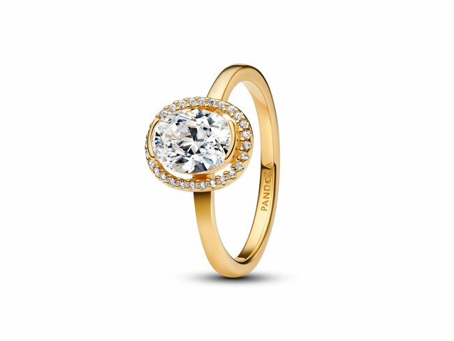 Pandora | Bague | Halo Ovale Scintillant | 163802C01 Pandora | Bague | Halo Ovale Scintillant | 163802C01