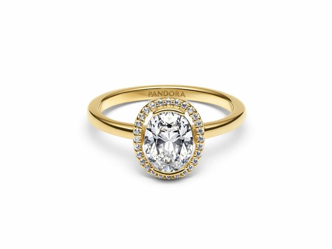Pandora | Bague | Halo Ovale Scintillant | 163802C01 Pandora | Bague | Halo Ovale Scintillant | 163802C01