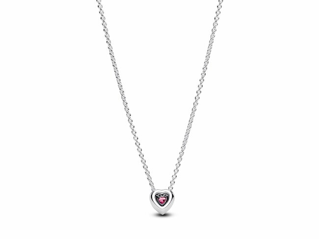 Pandora | Collier | Coeur Surélevé Rose | 398425C02 Pandora | Collier | Coeur Surélevé Rose | 398425C02