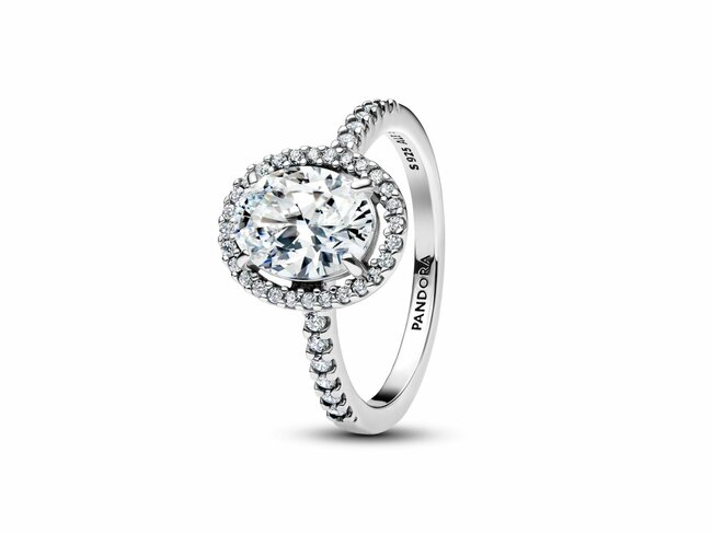Pandora | Bague | Spectaculaire Halo Ovale Scintillant | 193777C01 Pandora | Bague | Spectaculaire Halo Ovale Scintillant | 193777C01