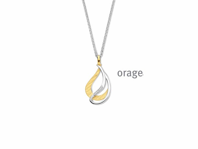 Orage | Collier | Argent Bicolore | Oxyde de Zirconium | BA323 Orage | Collier | Argent Bicolore | Oxyde de Zirconium | BA323