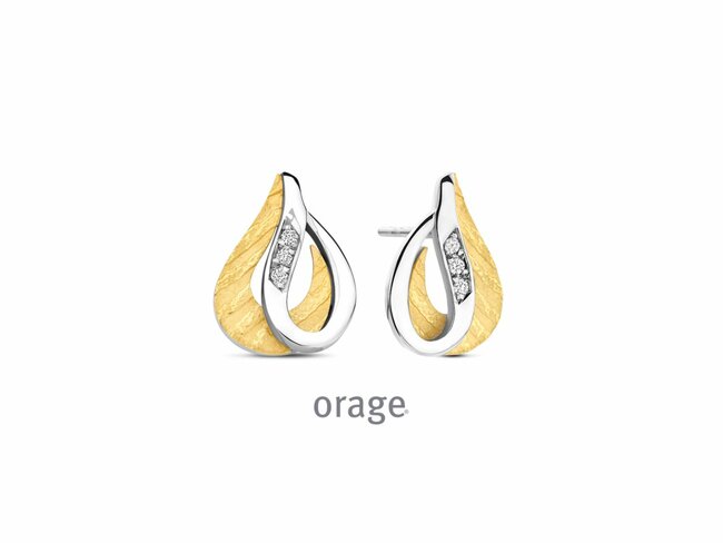 Orage | Boucles d'Oreilles | Argent Bicolore | Oxyde de Zirconium | BA324 Orage | Boucles d'Oreilles | Argent Bicolore | Oxyde de Zirconium | BA324