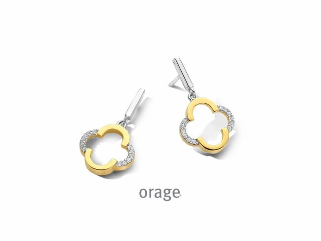 Orage | Boucles d'Oreilles | Argent Bicolore | Oxyde de Zirconium | BA352 Orage | Boucles d'Oreilles | Argent Bicolore | Oxyde de Zirconium | BA352