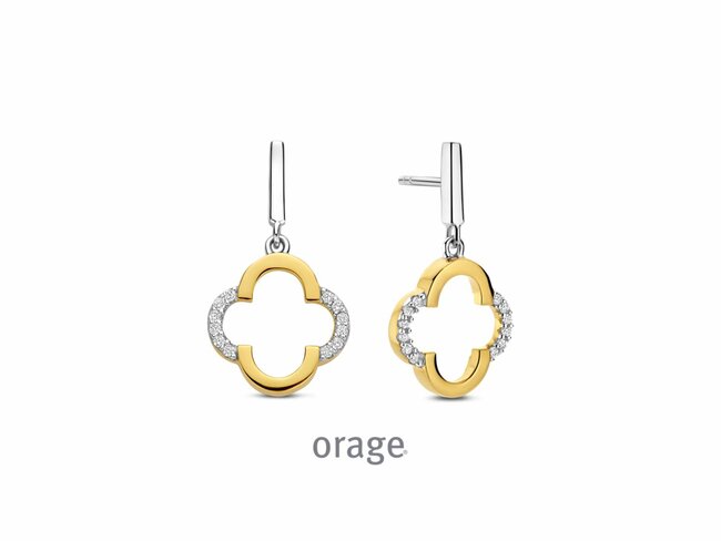 Orage | Boucles d'Oreilles | Argent Bicolore | Oxyde de Zirconium | BA352 Orage | Boucles d'Oreilles | Argent Bicolore | Oxyde de Zirconium | BA352