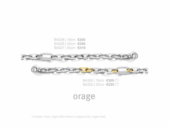 Orage | Bracelet | Argent Bicolore | Oxyde de Zirconium | BA355 Orage | Bracelet | Argent Bicolore | Oxyde de Zirconium | BA355