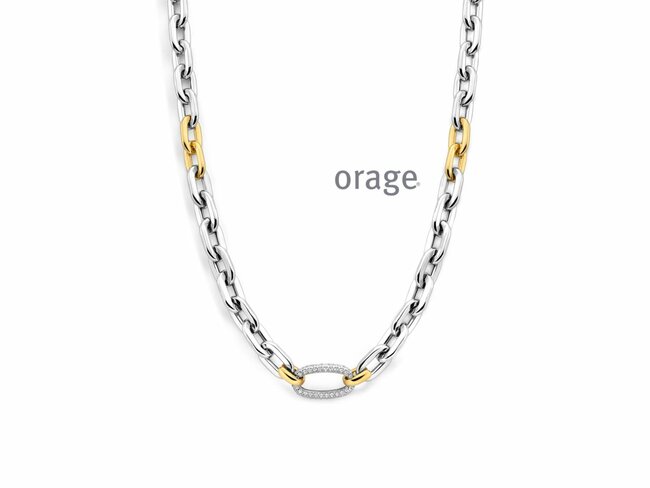 Orage | Collier | Argent | Bicolore | Oxyde de Zirconium | BA354 Orage | Collier | Argent | Bicolore | Oxyde de Zirconium | BA354