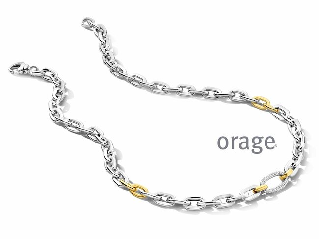 Orage | Collier | Argent | Bicolore | Oxyde de Zirconium | BA354 Orage | Collier | Argent | Bicolore | Oxyde de Zirconium | BA354