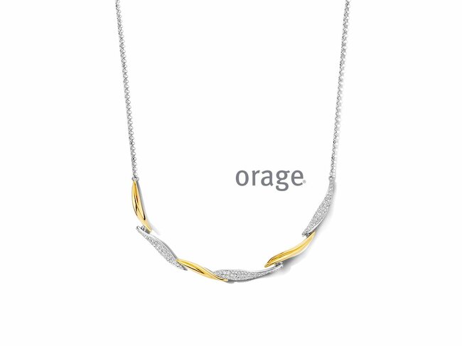 Orage | Collier | Argent Bicolore | Oxyde de Zirconium | BA358 Orage | Collier | Argent Bicolore | Oxyde de Zirconium | BA358