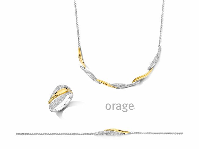 Orage | Collier | Argent Bicolore | Oxyde de Zirconium | BA358 Orage | Collier | Argent Bicolore | Oxyde de Zirconium | BA358