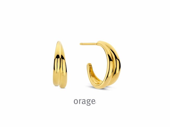Orage | Boucles d'Oreilles | Plaqué Or | 17mm | BA356 Orage | Boucles d'Oreilles | Plaqué Or | 17mm | BA356