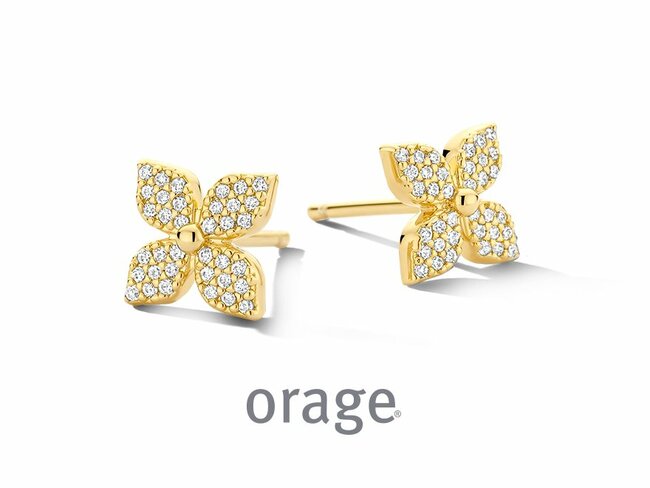 Orage | Boucles d'Oreilles | Plaqué Or | Oxyde de Zirconium | BA364 Orage | Boucles d'Oreilles | Plaqué Or | Oxyde de Zirconium | BA364