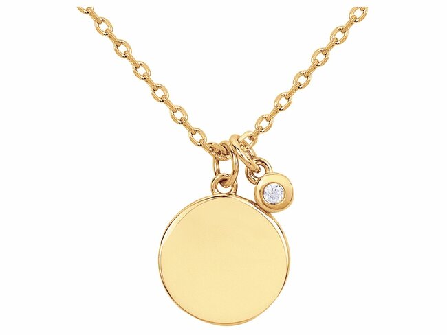La Garçonne Diamant | Collier | Plaqué Or | Diamant 0.015ct | Personnalisable | 26700024 La Garçonne Diamant | Collier | Plaqué Or | Diamant 0.015ct | Personnalisable | 26700024