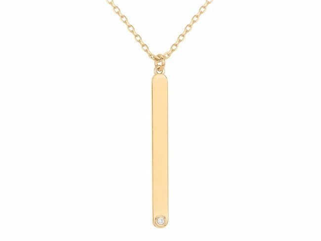 La Garçonne Diamant | Collier | So Addict | Plaqué Or |Diamant 0.015ct |Personnalisable |26700038 La Garçonne Diamant | Collier | So Addict | Plaqué Or |Diamant 0.015ct |Personnalisable |26700038