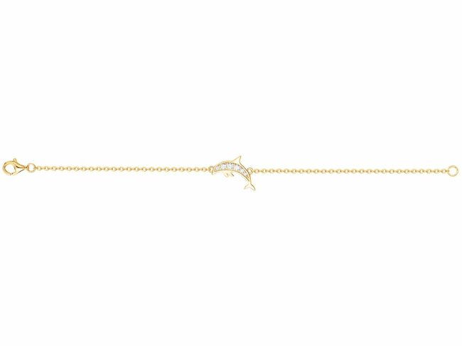 Loumya Silver | Bracerlet | Plaqué Or | Oxyde de Zirconium | Dauphin | 76300272 Loumya Silver | Bracerlet | Plaqué Or | Oxyde de Zirconium | Dauphin | 76300272