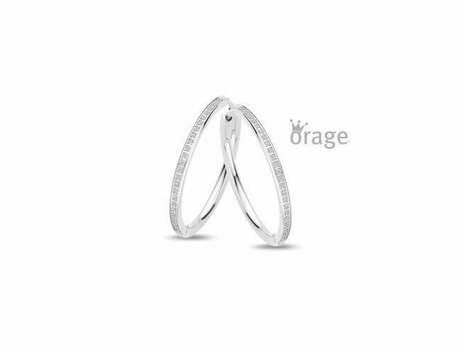 Orage | Créoles | Acier | Oxyde de Zirconium | ø20mm | K2840 Orage | Créoles | Acier | Oxyde de Zirconium | ø20mm | K2840