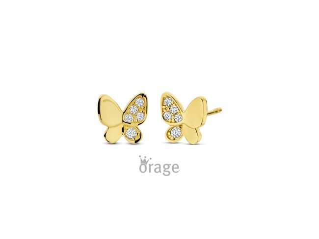 Orage Kids | Boucles d'Oreilles | Plaqué Or | Oxyde de Zirconium | Papillons | K2993 Orage Kids | Boucles d'Oreilles | Plaqué Or | Oxyde de Zirconium | Papillons | K2993