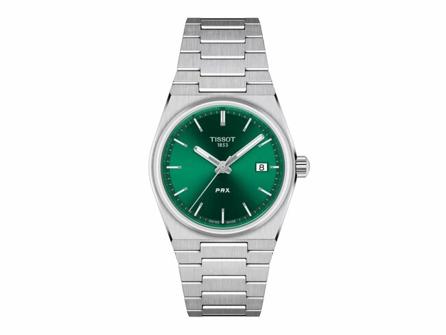 Tissot | Femme | Quartz | PRX | Acier Inoxydable | ø35mm | Vert | T1372101108100 Tissot | Femme | Quartz | PRX | Acier Inoxydable | ø35mm | Vert | T1372101108100