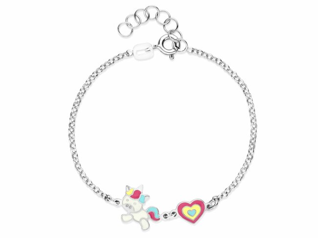 Naiomy Silver | Bracelet | Argent | Licorne | Coeur | PH096 Naiomy Silver | Bracelet | Argent | Licorne | Coeur | PH096