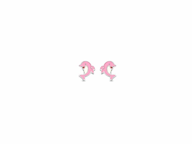 N.Princess | Boucles d'Oreilles | Argent | Dauphin | Rose | PB099 N.Princess | Boucles d'Oreilles | Argent | Dauphin | Rose | PB099