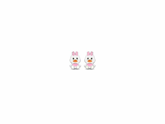 N.Princess | Boucles d'Oreilles | Canard | Argent | Rose | PB104 N.Princess | Boucles d'Oreilles | Canard | Argent | Rose | PB104