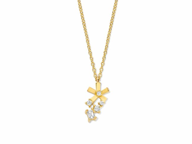 Naiomy Silver | Collier | Plaqué Or | Perle | N5G55