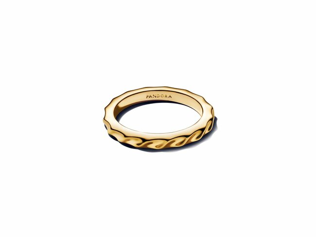 Pandora | Bague | à Bande Côtelée | Dorée | 163885C00 Pandora | Bague | à Bande Côtelée | Dorée | 163885C00