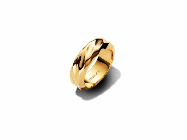 Pandora | Bague | Large Côtelée | Dorée | 163886C00 Pandora | Bague | Large Côtelée | Dorée | 163886C00