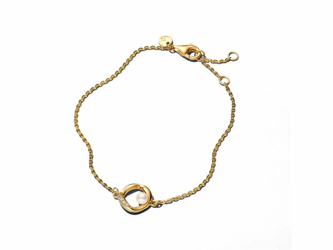 Pandora | Bracelet | Cercle Pavé de Forme Organique | Perle d'eau Douce | 563830C01 Pandora | Bracelet | Cercle Pavé de Forme Organique | Perle d'eau Douce | 563830C01
