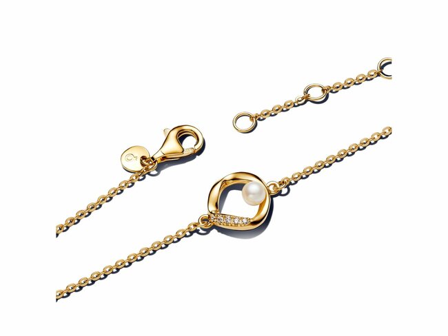 Pandora | Bracelet | Cercle Pavé de Forme Organique | Perle d'eau Douce | 563830C01 Pandora | Bracelet | Cercle Pavé de Forme Organique | Perle d'eau Douce | 563830C01