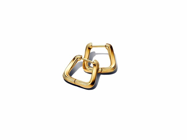 Pandora | Boucles d'Oreilles | Créoles | Triangulaires Torsadées | Dorées | 263875C00 Pandora | Boucles d'Oreilles | Créoles | Triangulaires Torsadées | Dorées | 263875C00