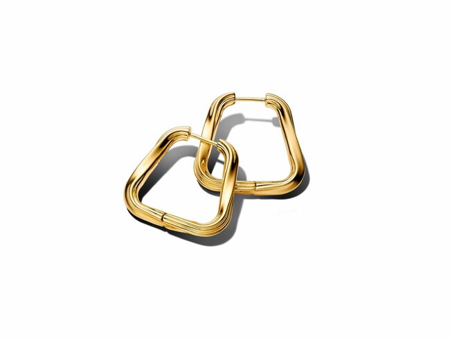 Pandora | Boucles d'Oreilles | Créoles | Triangulaires Torsadées | Dorées | 263876C00 Pandora | Boucles d'Oreilles | Créoles | Triangulaires Torsadées | Dorées | 263876C00