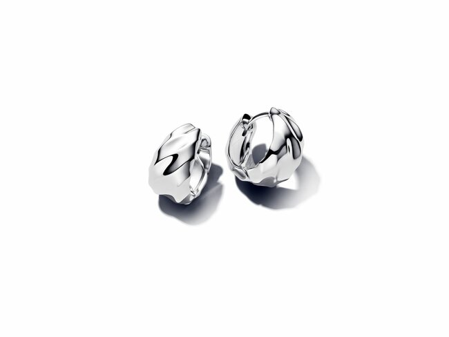 Pandora | Boucles d'Oreilles | Créoles | Côtelées | 293874C00 Pandora | Boucles d'Oreilles | Créoles | Côtelées | 293874C00