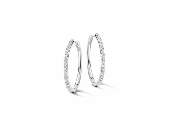 Naiomy Silver | Boucles d'Oreilles | Argent | Oxyde de Zirconium | ø25mm | N5E71 Naiomy Silver | Boucles d'Oreilles | Argent | Oxyde de Zirconium | ø25mm | N5E71