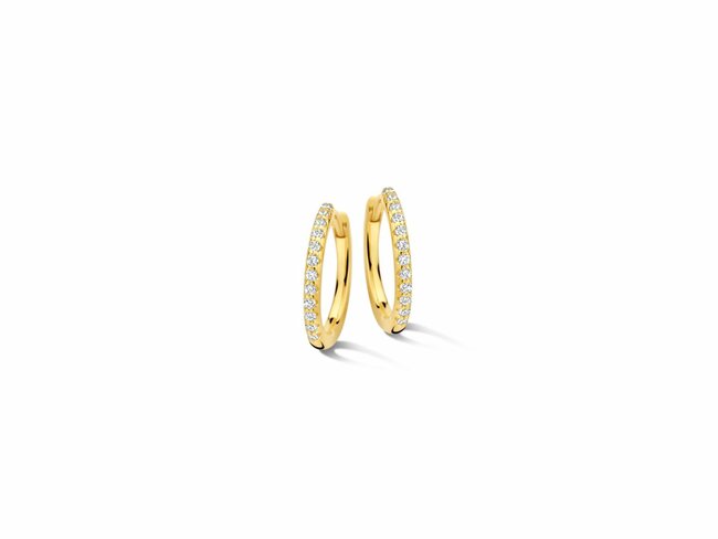 Naiomy Silver | Boucles d'Oreilles | Plaqué Or | Oxyde de Zirconium | ø15mm | N5E72 Naiomy Silver | Boucles d'Oreilles | Plaqué Or | Oxyde de Zirconium | ø15mm | N5E72