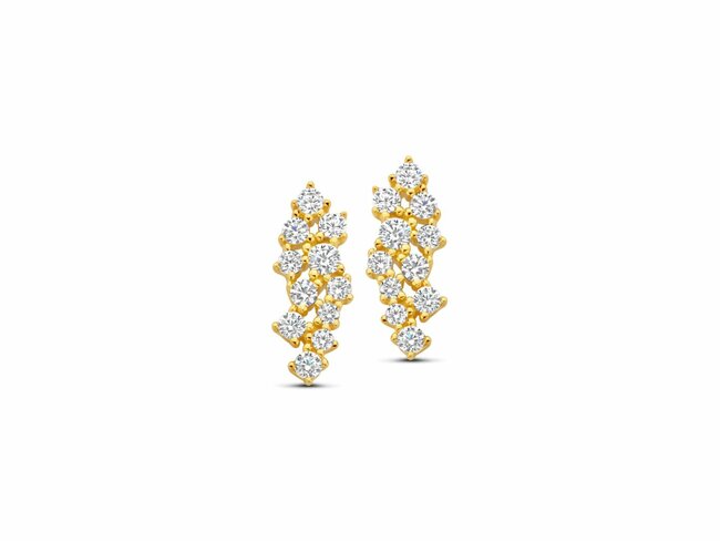 Naiomy Silver | Boucles d'Oreilles | Plaqué Or | Oxyde de Zirconium | N5D63 Naiomy Silver | Boucles d'Oreilles | Plaqué Or | Oxyde de Zirconium | N5D63