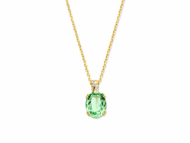 Naiomy Silver | Collier | Plaqué Or | Oxyde de Zirconium | Vert | N5F55 Naiomy Silver | Collier | Plaqué Or | Oxyde de Zirconium | Vert | N5F55