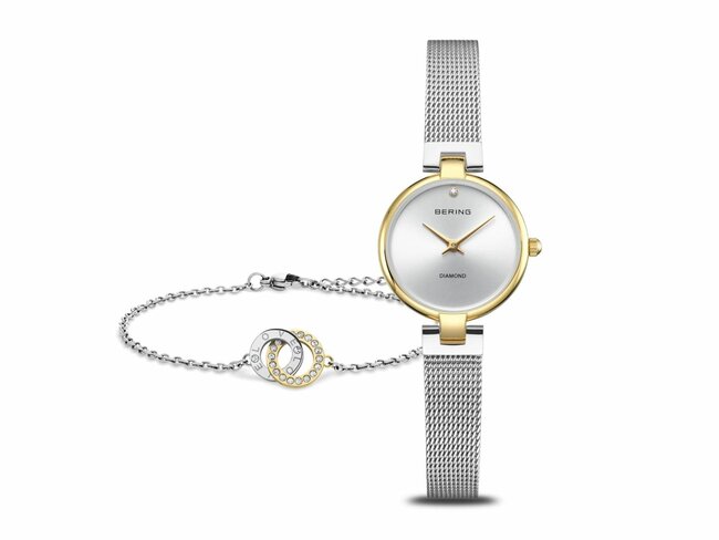 Bering | Femme | Quartz | Classic | +1 Bracelet bijou | ø24mm | 17724-010-GWP Bering | Femme | Quartz | Classic | +1 Bracelet bijou | ø24mm | 17724-010-GWP