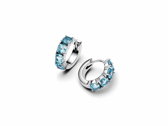 Pandora | Boucles d'Oreilles | Créoles | Bleu Clair | 293851C01 Pandora | Boucles d'Oreilles | Créoles | Bleu Clair | 293851C01