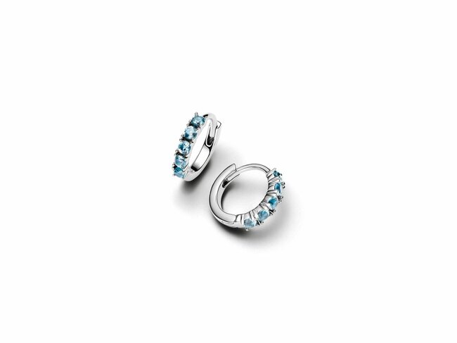 Pandora | Boucles d'Oreilles | Créoles | Huggies Bleu Clair | 293849C01 Pandora | Boucles d'Oreilles | Créoles | Huggies Bleu Clair | 293849C01