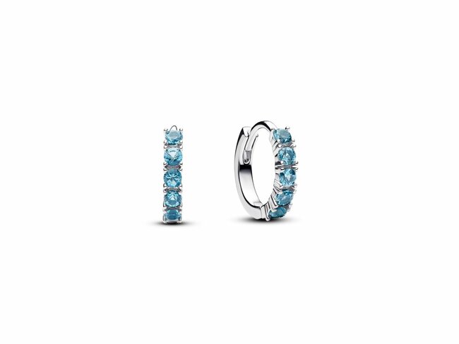 Pandora | Boucles d'Oreilles | Créoles | Huggies Bleu Clair | 293849C01 Pandora | Boucles d'Oreilles | Créoles | Huggies Bleu Clair | 293849C01