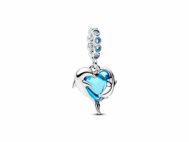 Pandora | Charm | Dauphins | Verre de Murano Bleu | 793924C01 Pandora | Charm | Dauphins | Verre de Murano Bleu | 793924C01