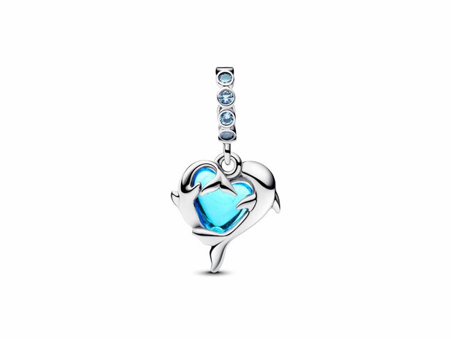 Pandora | Charm | Dauphins | Verre de Murano Bleu | 793924C01 Pandora | Charm | Dauphins | Verre de Murano Bleu | 793924C01