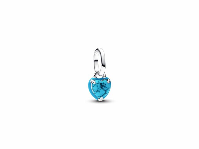 Pandora | Charm | Mini Dangle Coeur Turquoise | 793827C01 Pandora | Charm | Mini Dangle Coeur Turquoise | 793827C01