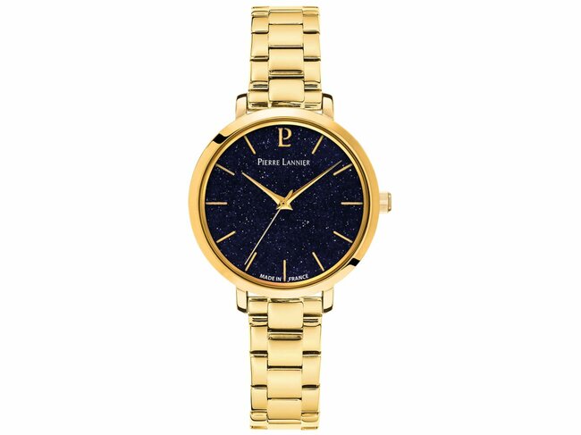 Pierre Lannier | Femme | Quartz | Acier Doré | ø30mm | 081K562 Pierre Lannier | Femme | Quartz | Acier Doré | ø30mm | 081K562