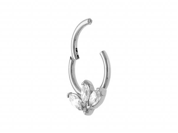 Loumya Steel | Piercing | Acier 316L | Oxyde de Zirconium | Tige 1.2x8mm |155932W