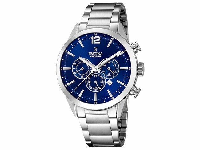 Festina | Homme | Quartz | Chrono | Acier Inoxydable | Bleu | ø43.5mm | F20343/7
