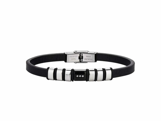Mr. Jewel | Bracelet | Homme | Acier | Cuir | 9123576