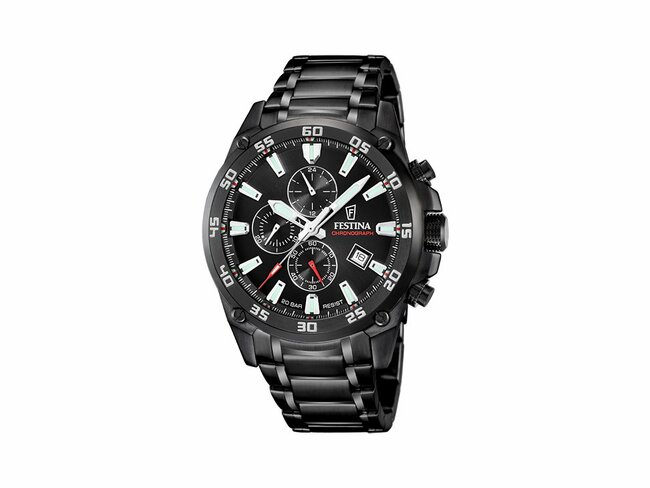 Festina | Homme | Quartz | Chrono | Acier PVD Noir | ø47mm | F20735/3 Festina | Homme | Quartz | Chrono | Acier PVD Noir | ø47mm | F20735/3